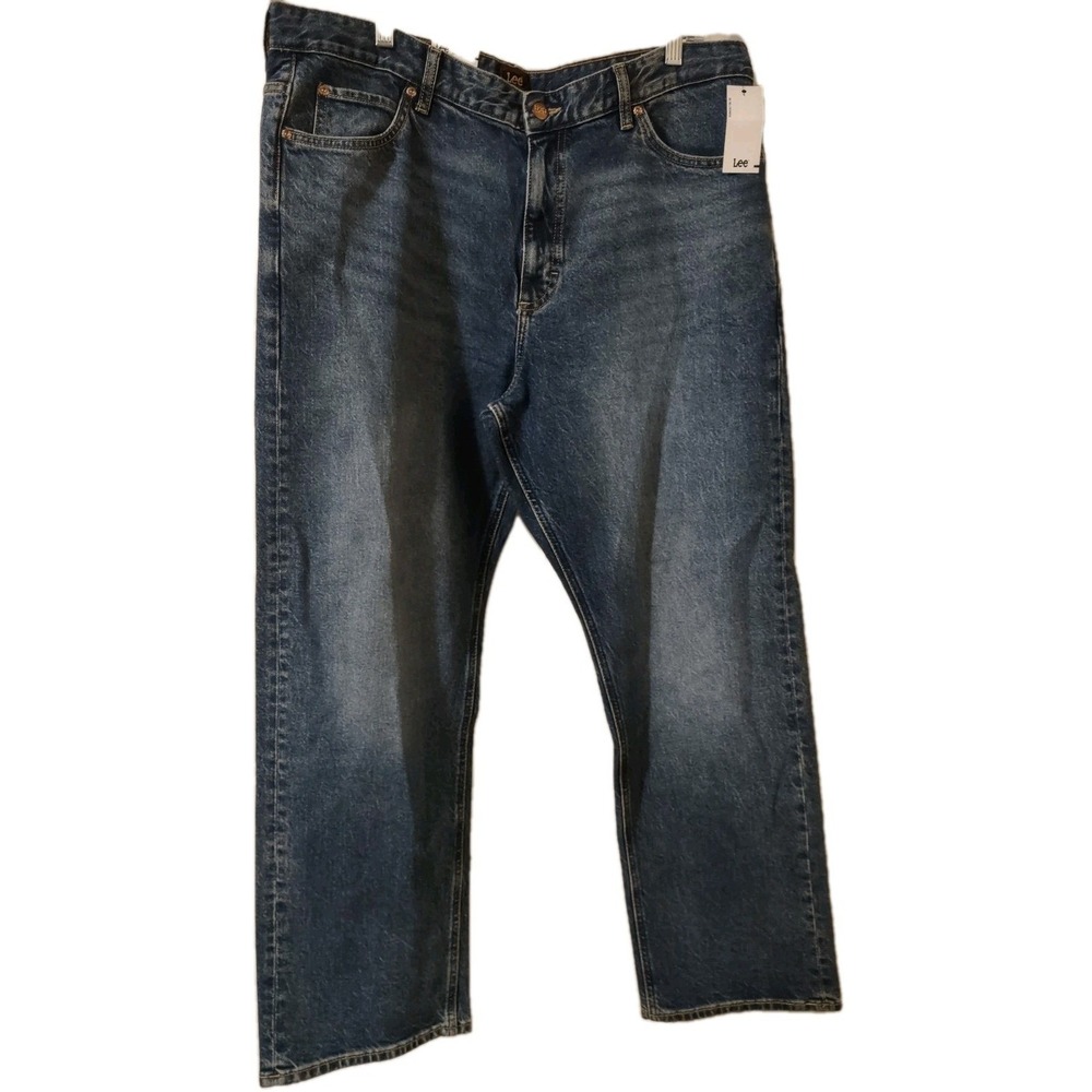 Lee Rider Classic Jeans Mens 34 M Straight Leg Blue 29" Inseam Black Label Denim